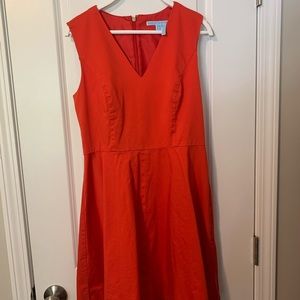 Draper James Red V Neck Dress